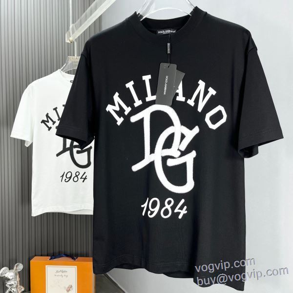 2025数量限定定番 ドルチェ＆ガッバーナ Dolce&Gabbana スーパーコピー 半袖Tシャツ 2色可選 着心地抜群
