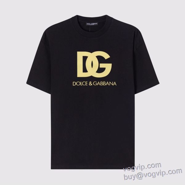 今買い◎得 半袖Tシャツ ドルチェ＆ガッバーナ Dolce&Gabbana 偽物ブランド 2025品質保証定番 2色可選