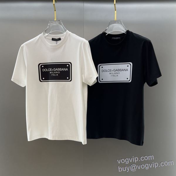 2025驚きの破格値安い ドルチェ＆ガッバーナ Dolce&Gabbana ブランドコピー 半袖Tシャツ 2色可選 上品な輝きを放つ形
