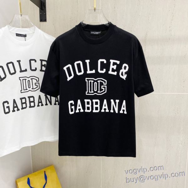 超目玉 半袖Tシャツ 2色可選 ドルチェ＆ガッバーナ Dolce&Gabbana 2025割引セール スーパーコピー信用できるサイト