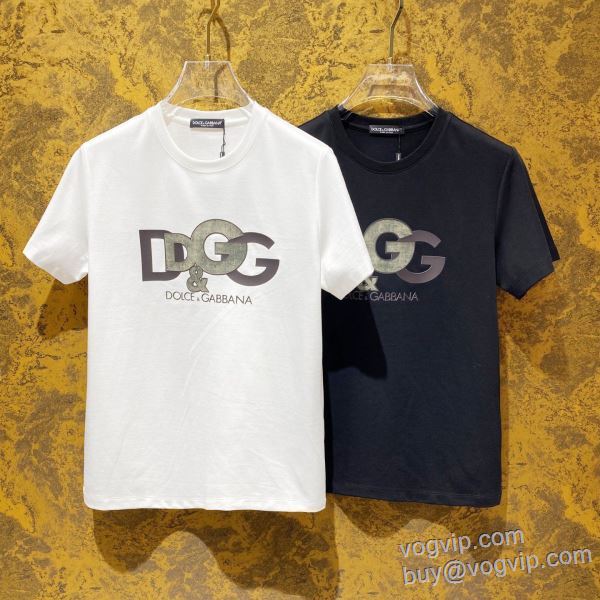 大好評 ドルチェ＆ガッバーナ Dolce&Gabbana 2025高級品 通販 半袖Tシャツ 2色可選 スーパーコピー 優良サイト