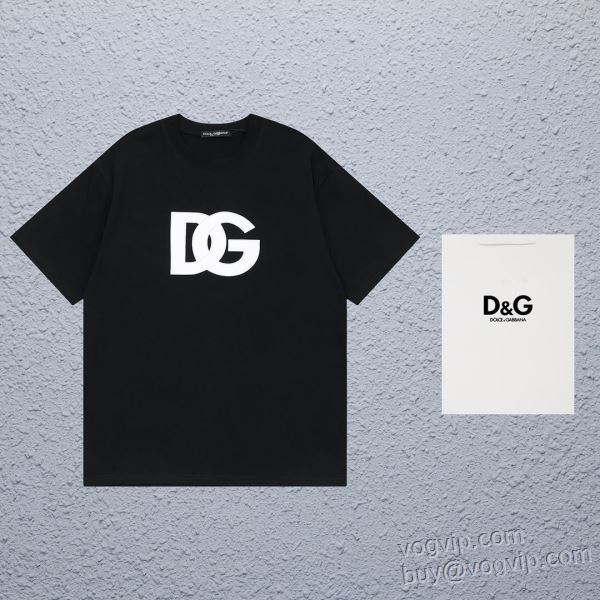 存在感のある 半袖Tシャツ 2色可選 ドルチェ＆ガッバーナ Dolce&Gabbana 2025高級品 通販 人気スーパーコピーブランド