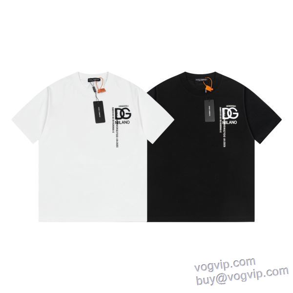 セール中 ドルチェ＆ガッバーナ Dolce&Gabbana 2025超激得新品 半袖Tシャツ 2色可選 vogブランド コピー 優良店