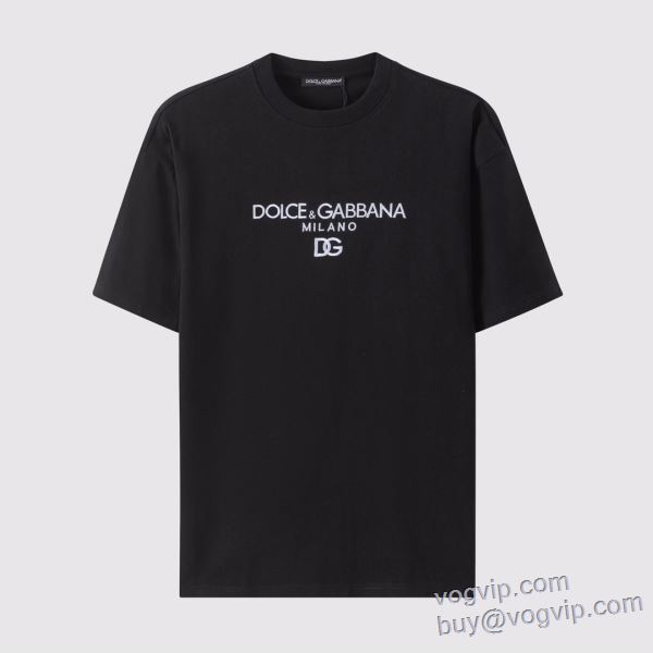 2025超激得新品 半袖Tシャツ 人気 ランキング ドルチェ＆ガッバーナ Dolce&Gabbana 2色可選 最大級ブランドコピー通販優良店