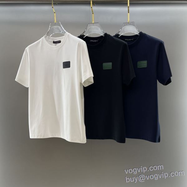 ファション性の高い ドルチェ＆ガッバーナ Dolce&Gabbana 半袖Tシャツ 3色可選 スーパーブランドコピー品質保証 2025超激得新品