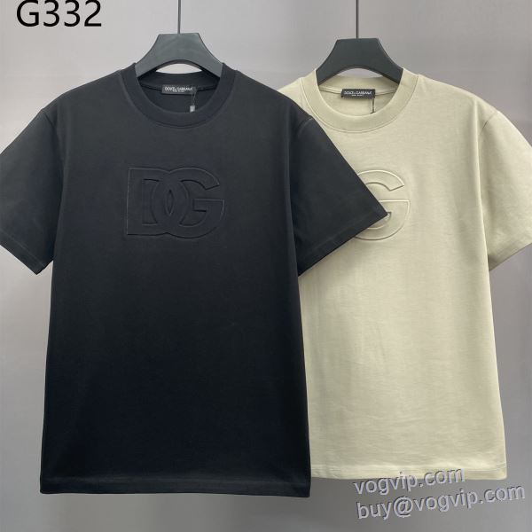 風合いが出る ドルチェ＆ガッバーナ Dolce&Gabbana 半袖Tシャツ 2色可選 最大級ブランドコピー通販優良店 2025爆買いセール