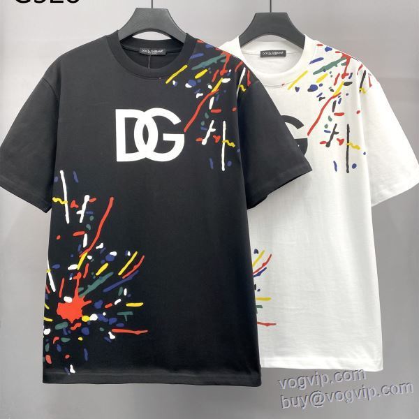 ドルチェ＆ガッバーナ コピー 2025お得定番 2色可選 半袖Tシャツ ランキング1位