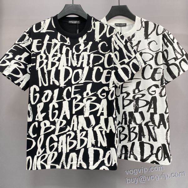 高級感を備えている ドルチェ＆ガッバーナ スーパーコピー 激安 2025新作品 半袖Tシャツ 2色可選