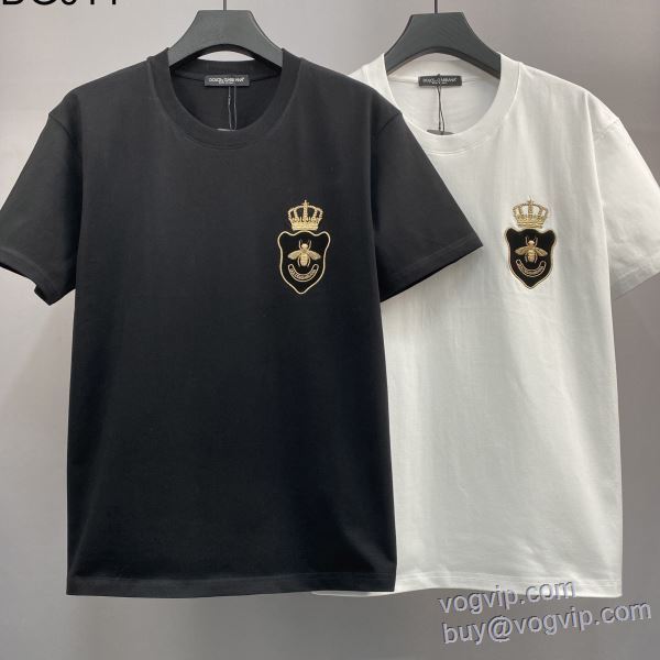 当店ランキング1位常連 ドルチェ＆ガッバーナ ブランドコピー 半袖Tシャツ 2色可選 2025最新入荷