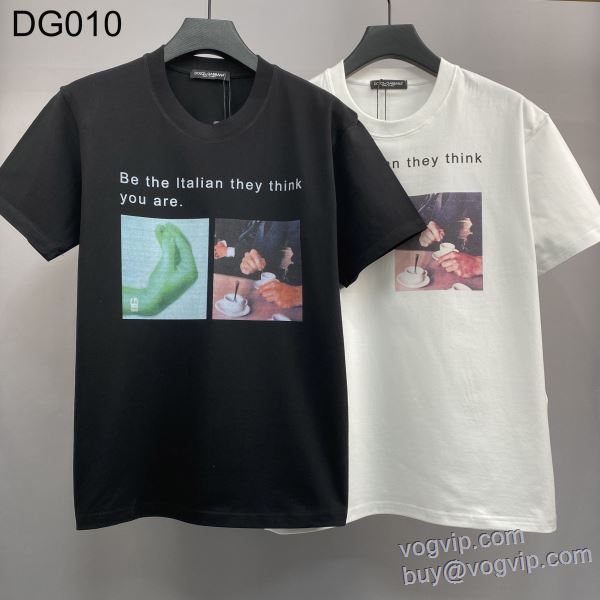 ドルチェ＆ガッバーナ Dolce&Gabbanaブランドコピー 2025最新入荷 半袖Tシャツ 2色可選 韓国の人気