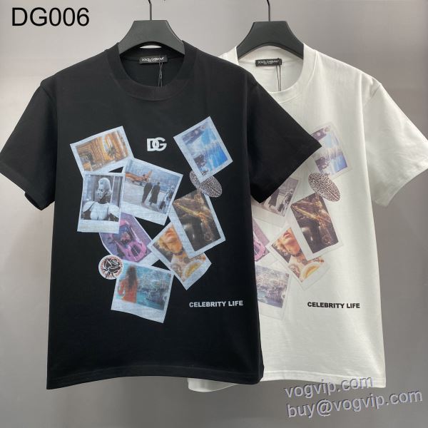 ドルチェ＆ガッバーナ Dolce&Gabbanaコピー 2025春夏季超人気 半袖Tシャツ 2色可選 超激得品質保証