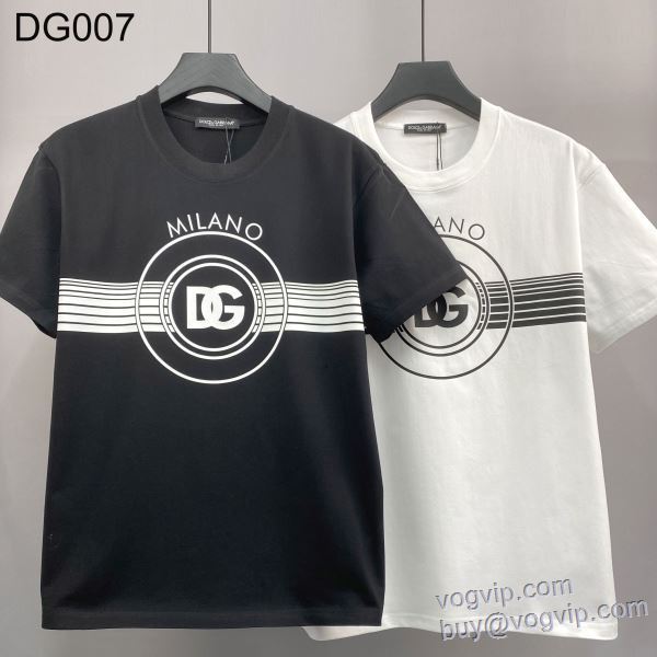 ドルチェ＆ガッバーナ Dolce&Gabbanaコピーブランド 2025年モデル入荷 半袖Tシャツ 2色可選 著名人の着用