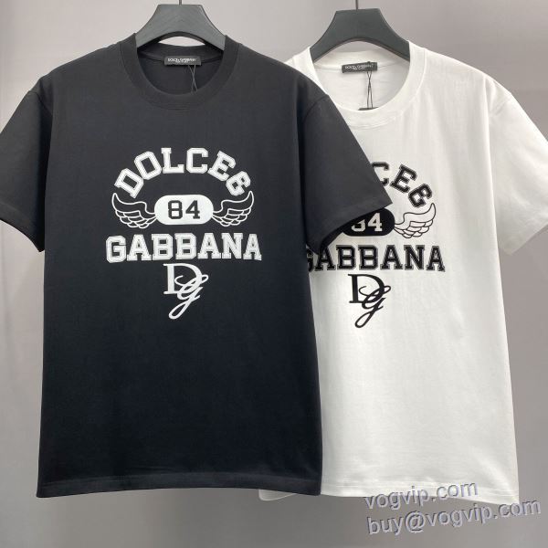 2025年モデル入荷 ドルチェ＆ガッバーナ 海外限定ライン Dolce&Gabbana偽物ブランド 半袖Tシャツ 2色可選
