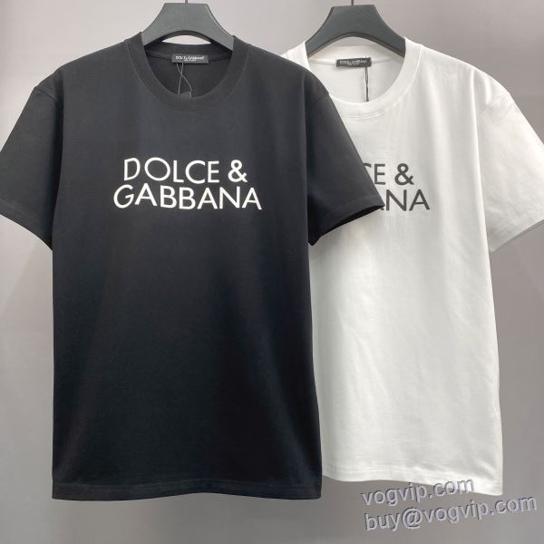 上品に着こなせ ドルチェ＆ガッバーナ 2025年モデル入荷 半袖Tシャツ 2色可選 Dolce&Gabbanaスーパーコピー