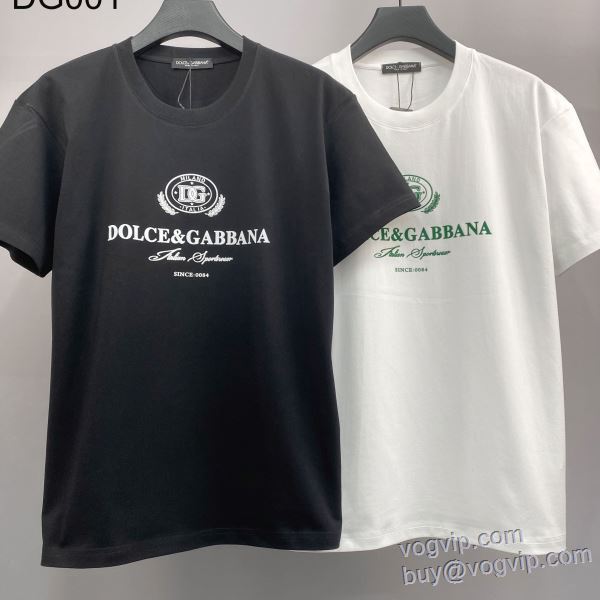 Dolce&Gabbanaブランドスーパーコピー 今一番HOTな新品 2025年モデル入荷 ドルチェ＆ガッバーナ 半袖Tシャツ 2色可選