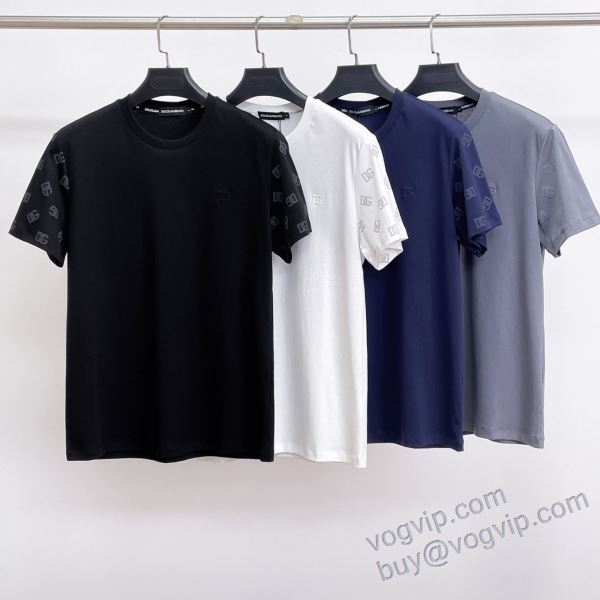 Dolce&Gabbanaブランドコピー NXZDG072 2025高級品 通販 ドルチェ＆ガッバーナ 半袖Tシャツ 4色可選