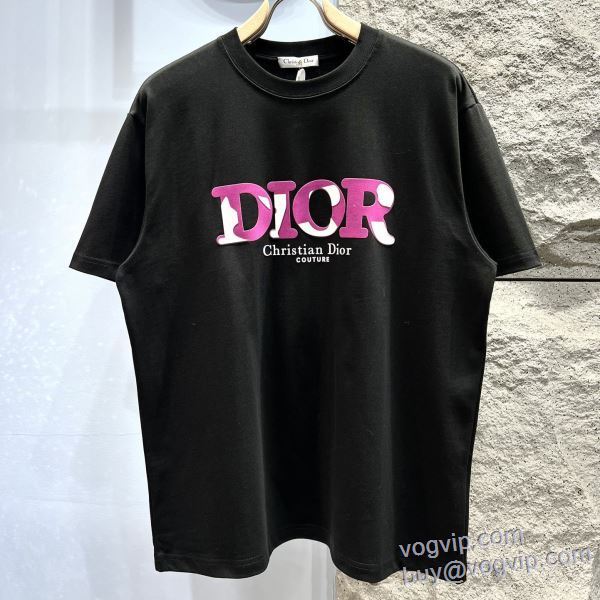個性的なデザ ディオール ブランド 偽物 通販 2025最新入荷 半袖Tシャツ 2色可選