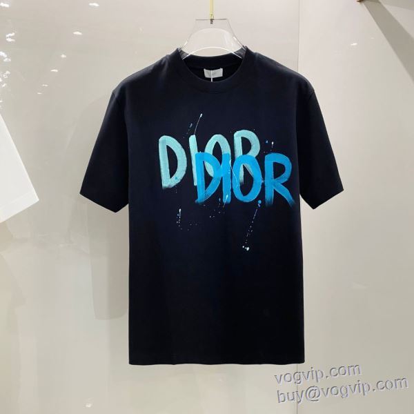 セール中 半袖Tシャツ 2色可選 ディオール DIOR 2025超激得高品質 業界高品質スーパーコピー