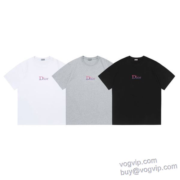 2025全国無料高品質 ディオール DIOR ブランドコピー 半袖Tシャツ 3色可選 機能性も備えたアイテム