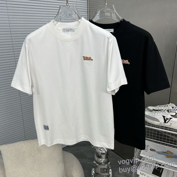 目玉商品 ディオール コピー 半袖Tシャツ 2色可選 2025最新入荷