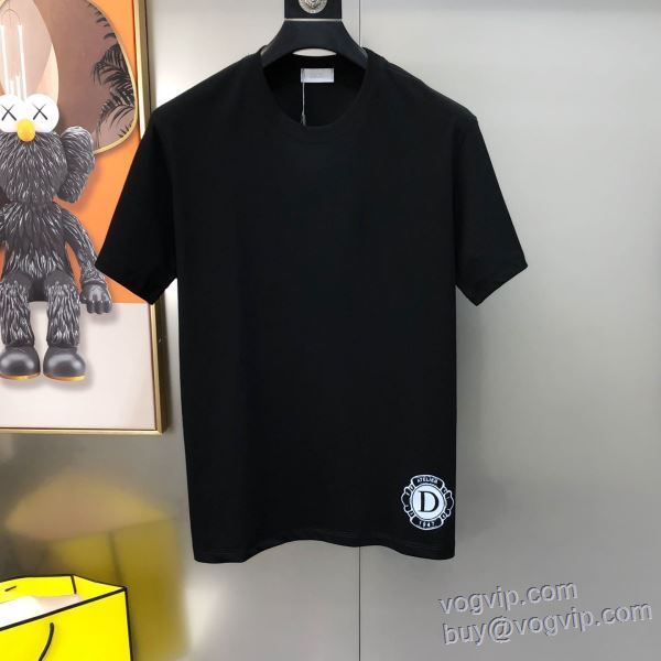 ディオール DIOR ブランドコピー 2025お買い得品質保証 半袖Tシャツ 3色可選 【人気ブログ掲載】