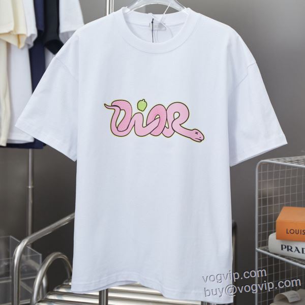 DIOR ディオール 2025大特価！ 半袖Tシャツ コピー ブランド 4色可選 抜群の雰囲気が作れる!