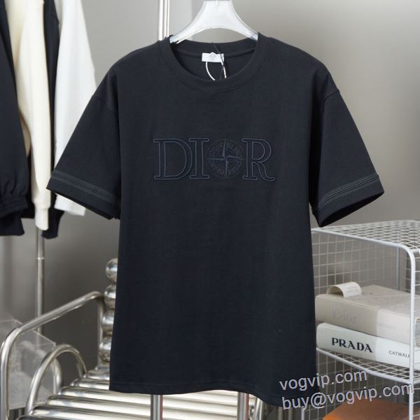 大人気☆NEW!! ブランドコピー ディオール DIOR 半袖Tシャツ 2色可選 2025激安大特価新品