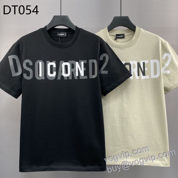 2025春夏 ディースクエアード ブランド 偽物 通販 半袖Tシャツ 2色可選 個性的なデザ