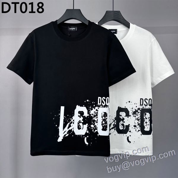 2025高級品 通販 ディースクエアード DSQUARED2 スーパーコピー 激安 半袖Tシャツ 2色可選 上品な輝きを放つ形