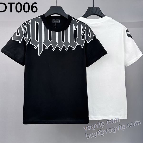 デザイン性の高い 半袖Tシャツ 2色可選 2025品質保証高品質 ディースクエアード DSQUARED2 VOGブランドスーパーコピー