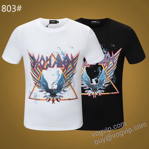ディースクエアード DSQUARED2ブランドコピー NXZDS068 2025格安通販 半袖Tシャツ 2色可選