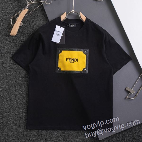 フェンディ FENDI スーパーコピー 激安 2025お得格安 半袖Tシャツ 2色可選 セレブ愛用の超人気商品