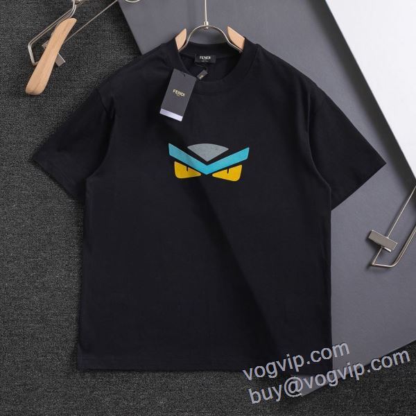 2025爆買い低価 フェンディ FENDI ブランドコピー 機能性も備えたアイテム 半袖Tシャツ 2色可選