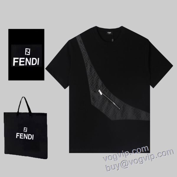 2025超激得安い フェンディ FENDI 半袖Tシャツ 定番のアイテム 2色可選 ブランドスーパーコピー 激安専門店
