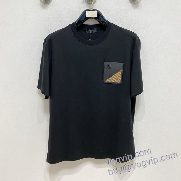 優美なお出かけスタイル フェンディ FENDI 半袖Tシャツ 2色可選 業界高品質スーパーコピー 2025超激得安い