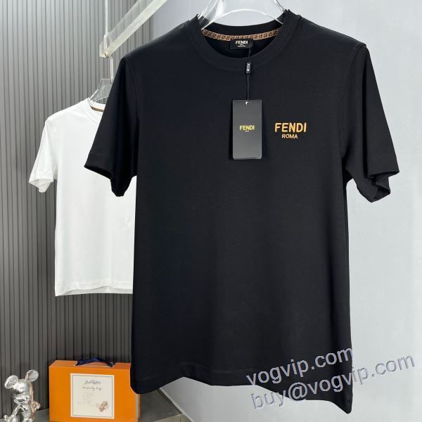 ランキング1位 フェンディ FENDI 2025割引セール 半袖Tシャツ 2色可選 高品質なスーパーコピー商品