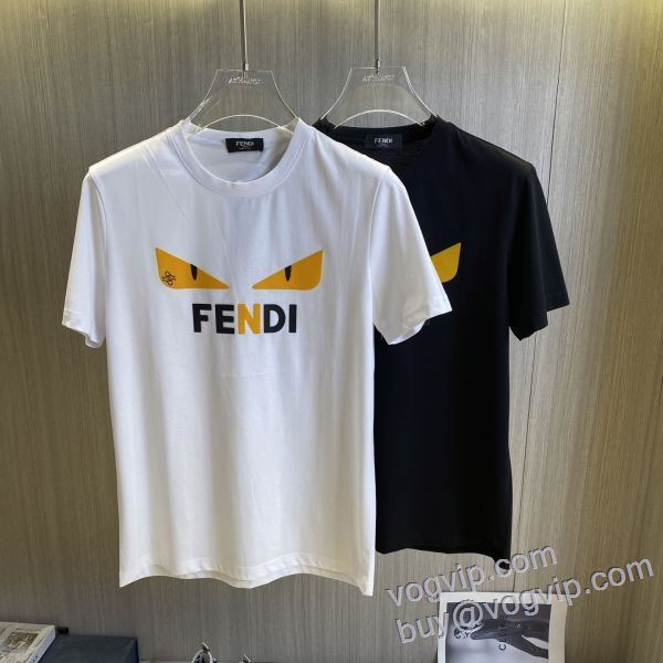 2025激安大特価定番 フェンディ コピー 超目玉 半袖Tシャツ 2色可選
