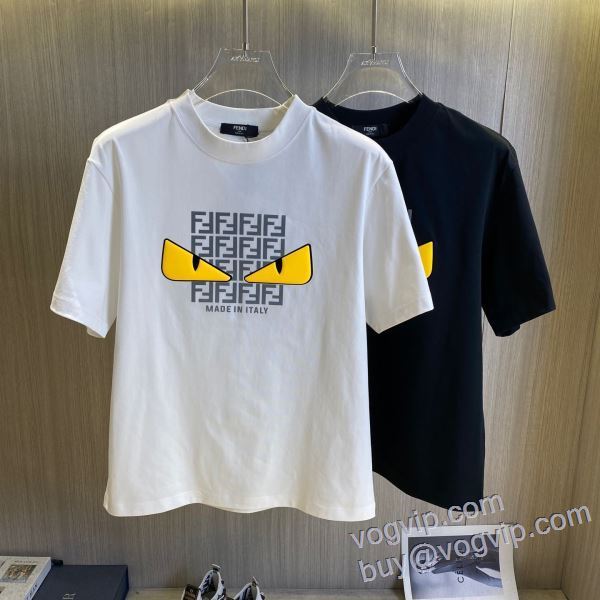 流通限定モデル フェンディ スーパーコピー 激安 2025驚きの破格値得価 半袖Tシャツ 2色可選