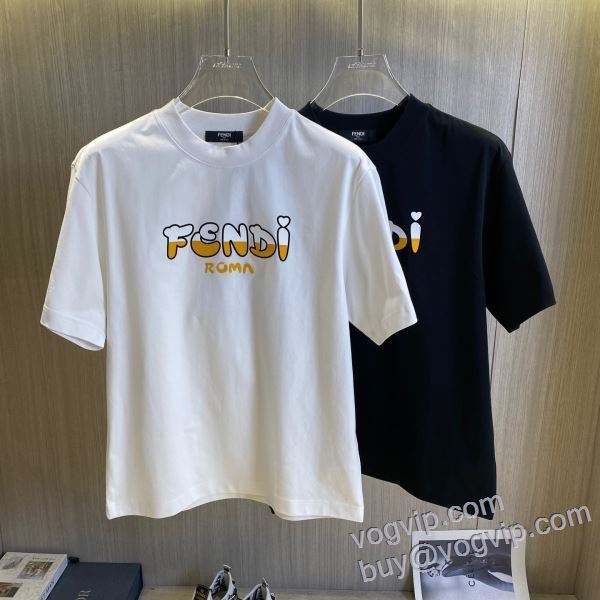 2025驚きの破格値得価 フェンディ コピーブランド 半袖Tシャツ 2色可選 今話題の最新作