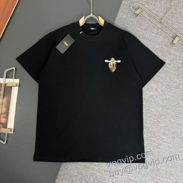 当店ランキング1位常連 半袖Tシャツ フェンディ 偽物ブランド 2025驚きの破格値得価 2色可選