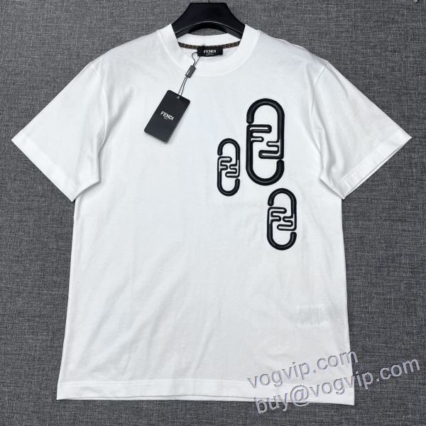 売れ筋！ フェンディ FENDI スーパーコピー 半袖Tシャツ 2色可選 2025数量限定格安