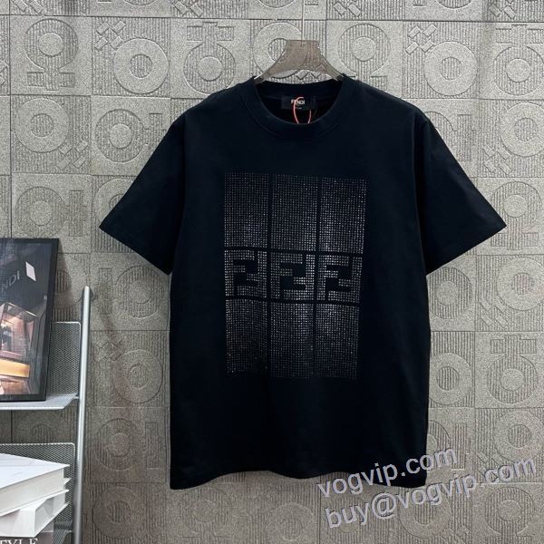 2025最安値高品質 スーパーコピー信用できるサイト フェンディ FENDI 半袖Tシャツ 2色可選 最旬アイテム