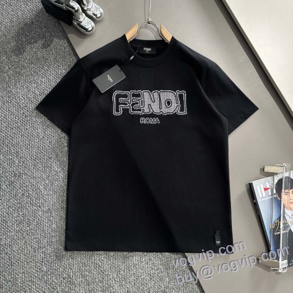 ～希少 vogブランド コピー 優良店 2025年モデル入荷 半袖Tシャツ 2色可選 フェンディ FENDI