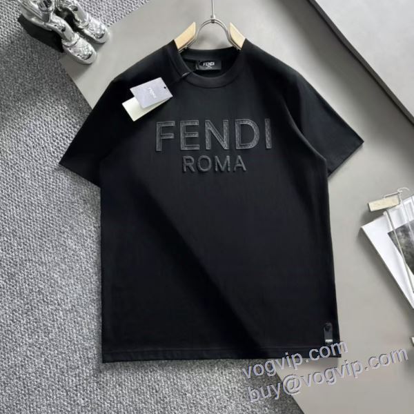 超レア 高品質なスーパーコピー商品 半袖Tシャツ 2色可選 フェンディ FENDI 2025新作