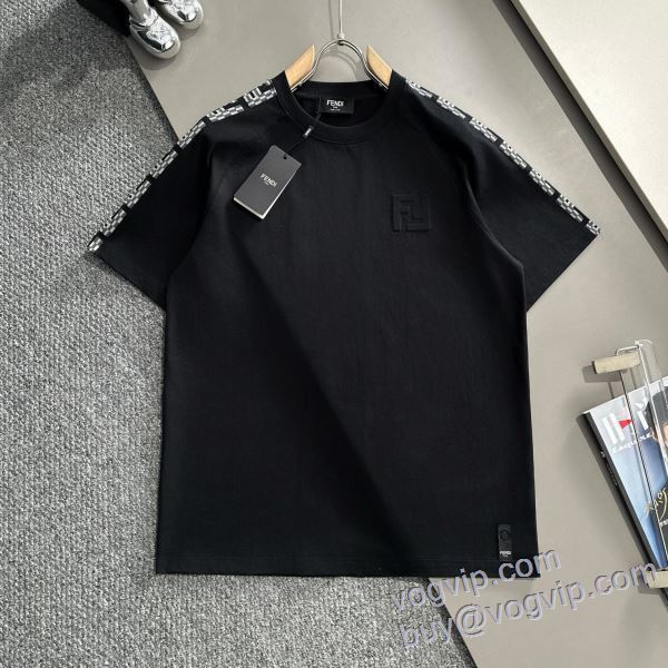 2025春夏季超人気 コピー ブランド 存在感◎ フェンディ FENDI 半袖Tシャツ 2色可選