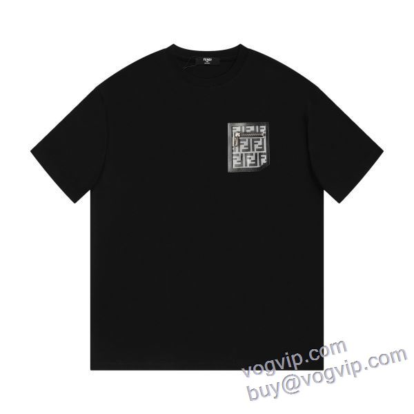 贈り物にも◎ 半袖Tシャツ スーパーコピー 激安 フェンディ FENDI 2025春夏季超人気 2色可選