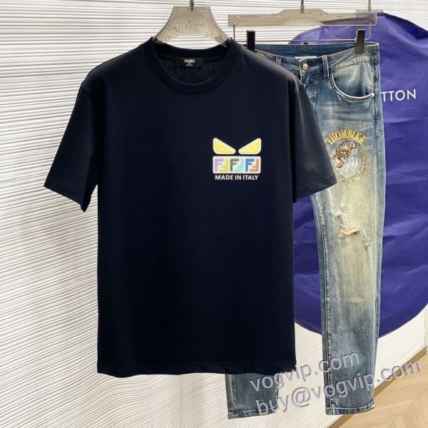 2025お得人気セール フェンディ FENDI 半袖Tシャツ 2色可選 スーパーコピー 落ち着いた感覚