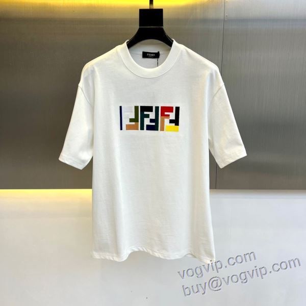 2025お買い得新品 フェンディ FENDI スーパーコピー信用できるサイト 半袖Tシャツ 2色可選 スタイリッシュな印象