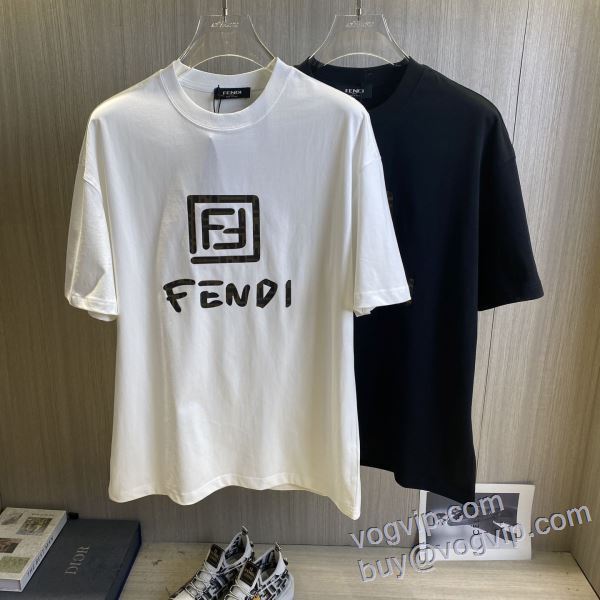 オリジナル フェンディ FENDI スーパーコピー n級品 2025爆買い新作登場 半袖Tシャツ 2色可選
