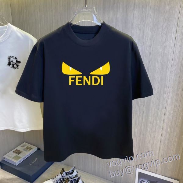 2025爆買い新作登場 フェンディ FENDI 業界高品質スーパーコピー 半袖Tシャツ 2色可選 デザイン性の高い